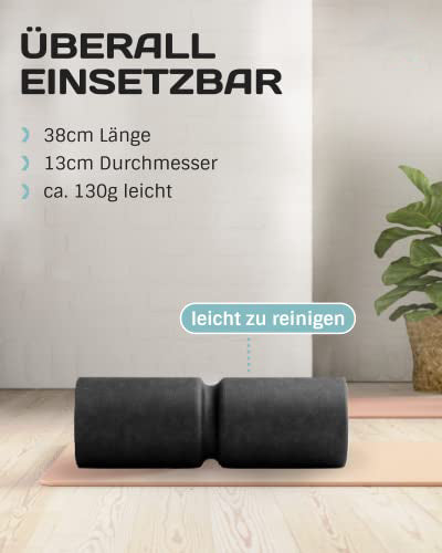 Comfort fascia roller, massager with circulation groove for the spine, full body self-massage for tension.