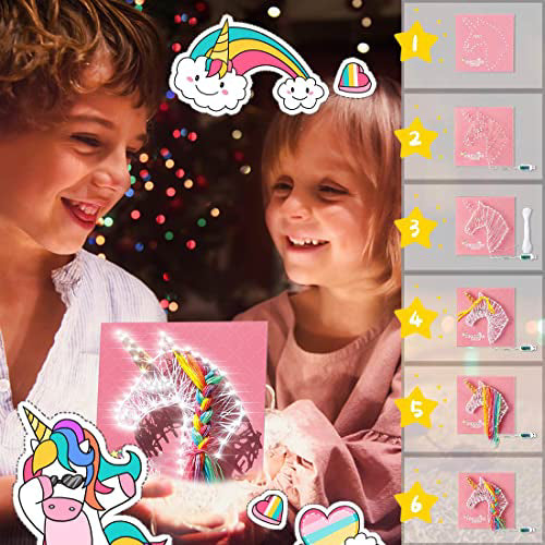 Bastelset Kinder Einhorn Einhorn Spielzeug mit LED Licht DIY