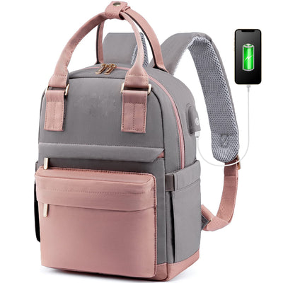 Elegant backpack, waterproof city backpack handbag 2 in 1 with USB charging port