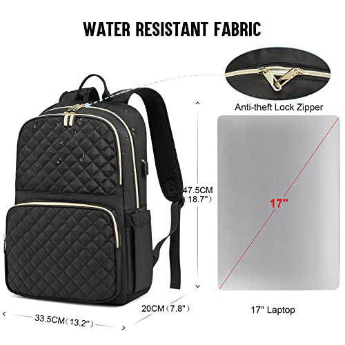 Elegant school backpack Large day backpack Waterproof school bag with laptop compartment