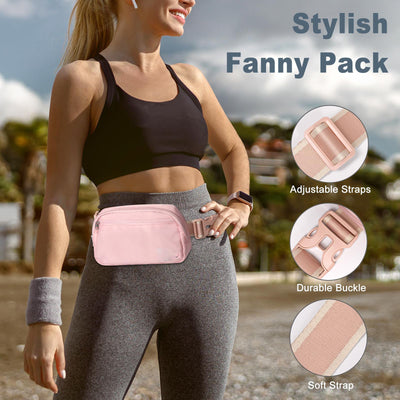 Fanny pack belt bag, sports fashion crossbody bag with adjustable strap