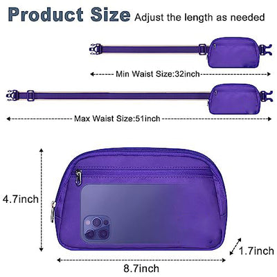 Fanny pack belt bag, sports fashion crossbody bag with adjustable strap