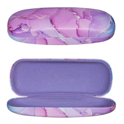 Hard-shell glasses case made of PU leather, portable travel case