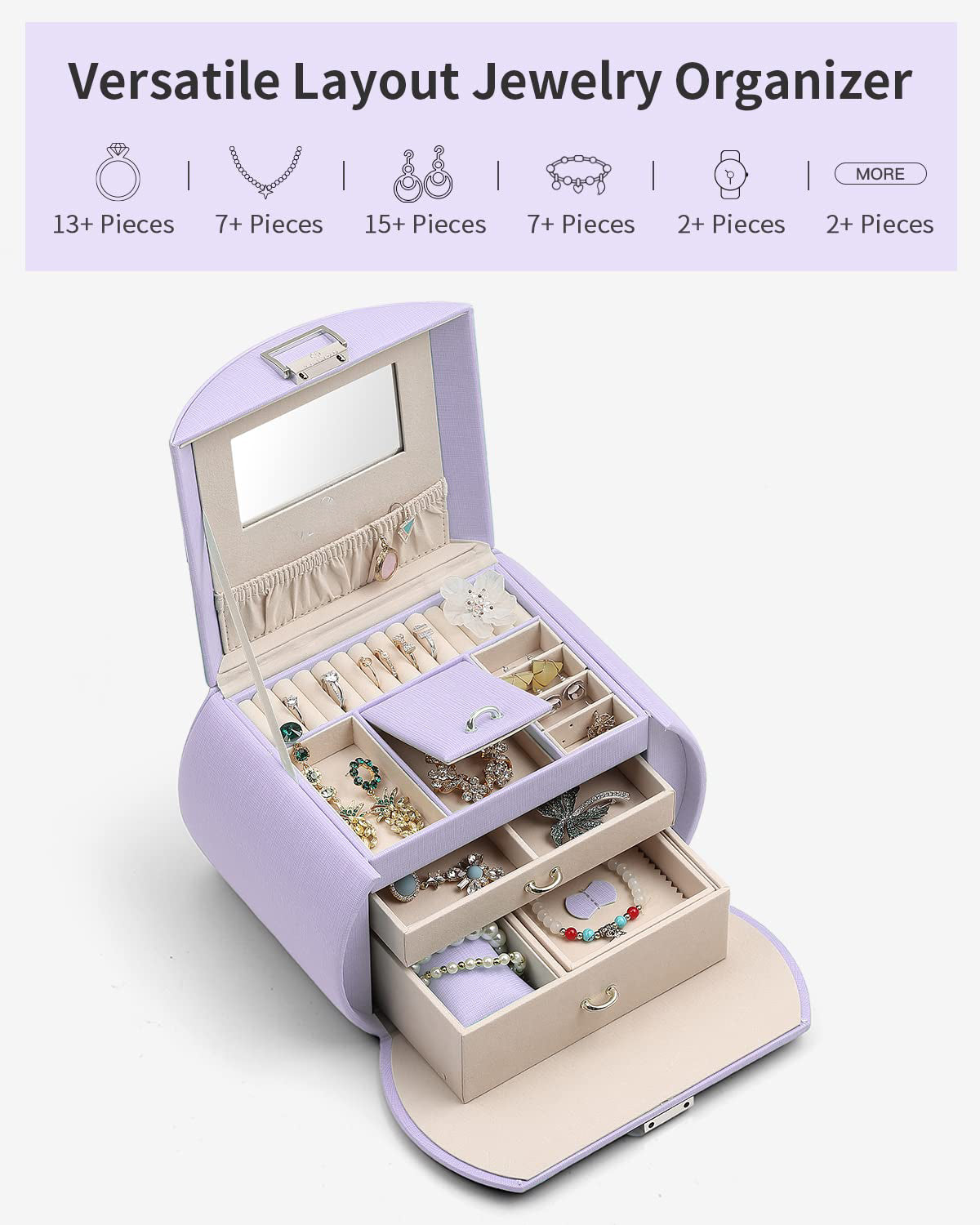 Jewelry box with mirror