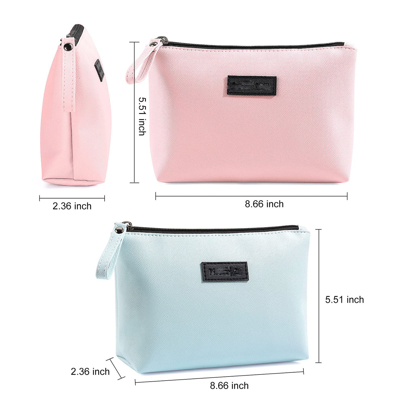 Small Make up Bag 2 Pcs Travel Cosmetic Bag Portable Small Make up Bag Waterproof