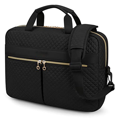 Laptop bag, 15.6 inch briefcase, large laptop bag, computer bag, office, travel, business, black