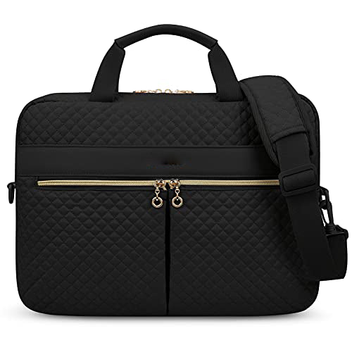 Laptop bag, 15.6 inch briefcase, large laptop bag, computer bag, office, travel, business, black