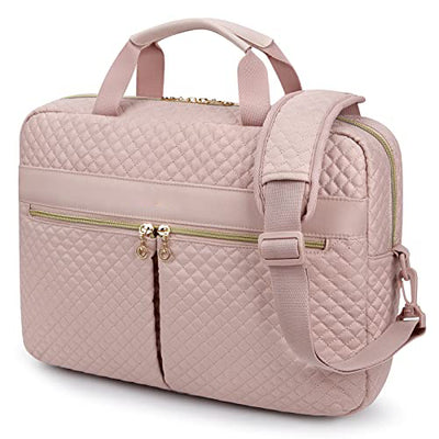 Laptop bag, 15.6 inch briefcase, large laptop bag, computer bag, office, travel, business, pink