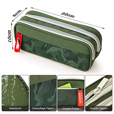 Large Capacity Canvas Pencil Case