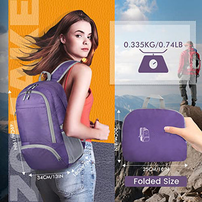 Lightweight Foldable Backpack - Packable Backpacks ,Small Foldable Backpacks Hiking Backpack Waterproof