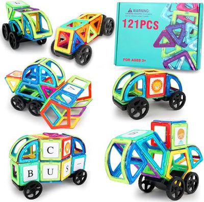 Magnetic building blocks 121 pieces magnetic building blocks magnets children magnetic toys for children