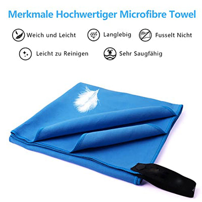Microfiber Towels Set - Quick Drying and Compact Bath Towel Sports Towel Fitness Towel Travel Towel