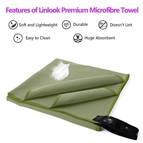 Microfiber Towels Set - Quick Drying and Compact Bath Towel Sports Towel Fitness Towel Travel Towel