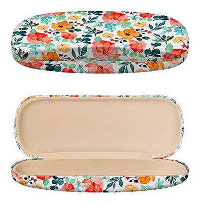 Hard-shell glasses case made of PU leather, portable travel case