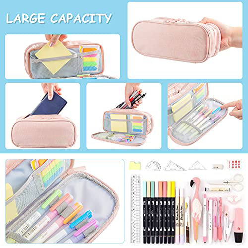 Pencil Case Pencil Case 3 Compartment, Large Capacity Pencil Case for School