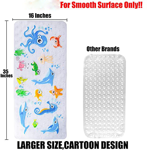 Non-slip shower mat for children, bathtub mat and bathroom mat|Cartoon design shower mat