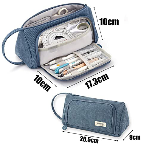 Pencil case pencil cases teenage pencil case 3 compartment pencil case for school & office