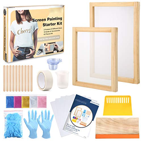 Piece screen printing frame set with instructions