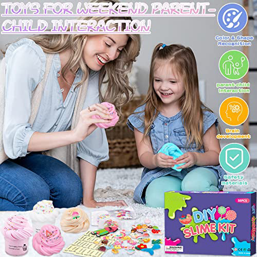 Lot de 35 slimes, beurre super doux, jouets en pâte à modeler pour enfants, mini slimes parfumés pour les fêtes d'enfants.