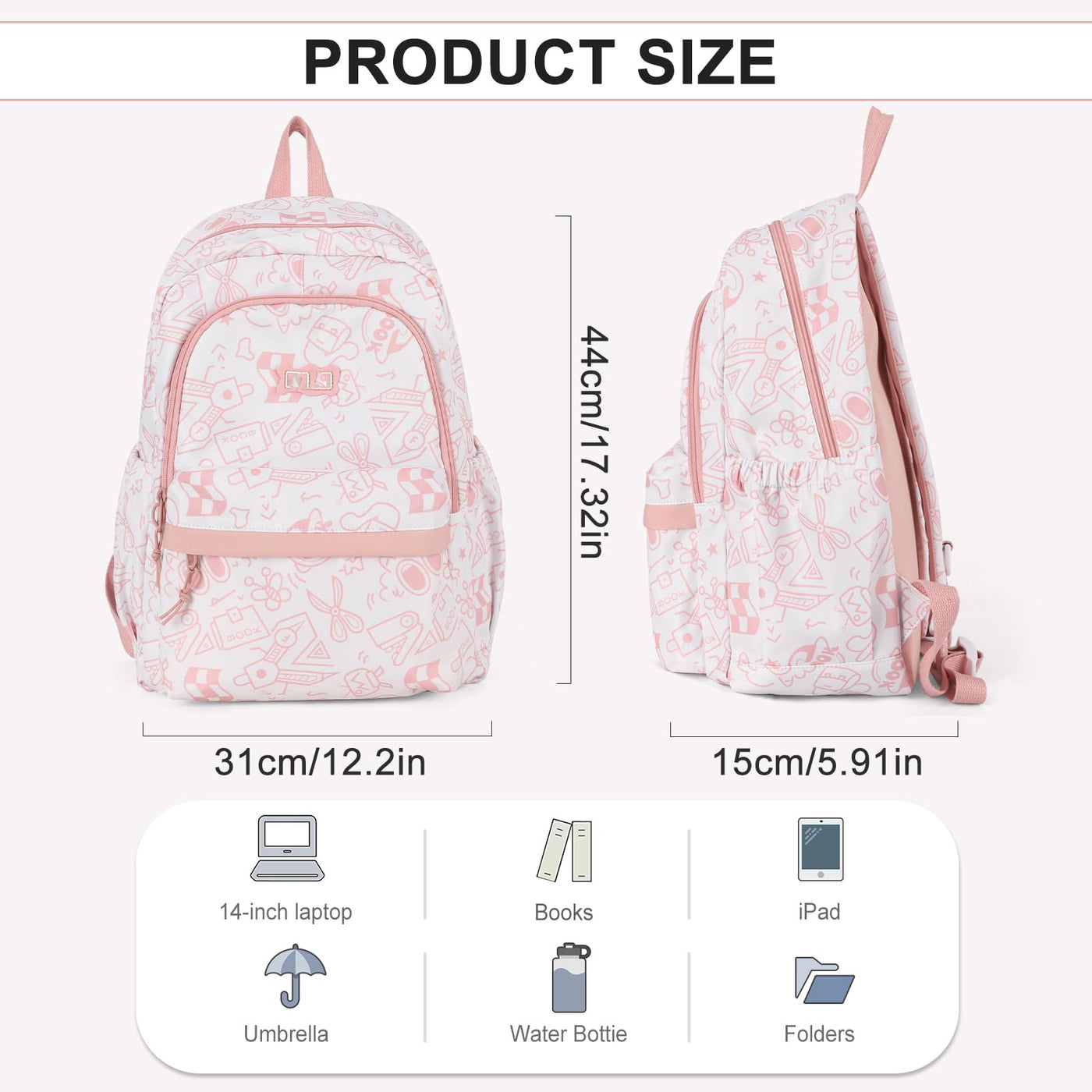 School Backpack , Causal Travel School Bags Laptop Backpack Lightweight Backpack Water Repellent