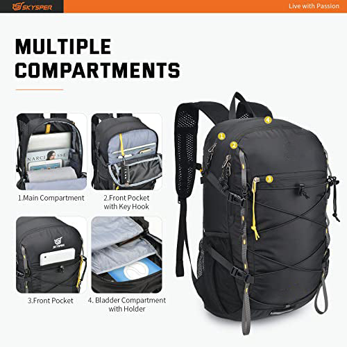 Faltbarer Rucksack Ultraleichter Tagesrucksack Verstaubarer Tagesrucksack Wasserdichter Wanderrucksack Reiserucksack für Camping Outdoor Wandern