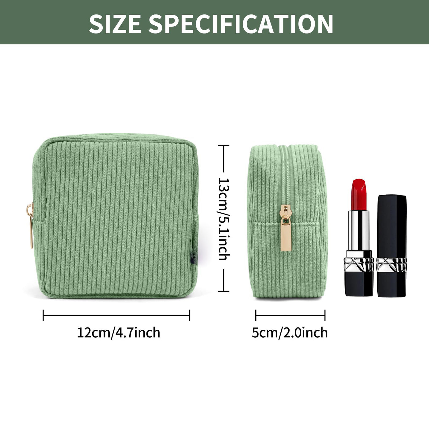 Small make up bag for handbag Mini cosmetic bag Cord make up bag