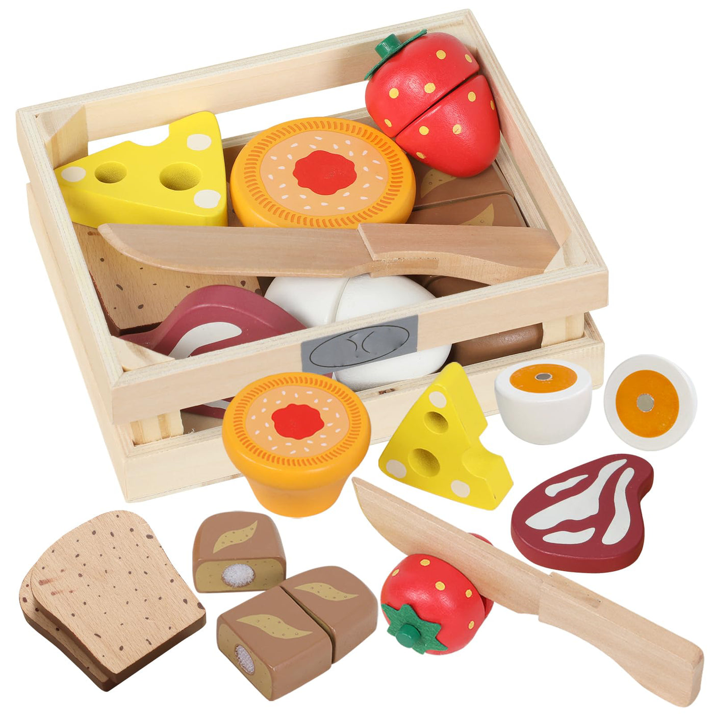 Set de petit-déjeuner en bois pour couper les aliments, magasin de cuisine pour enfants