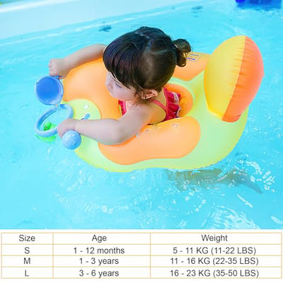 Swim ring baby with awning Swim ring baby with backrest