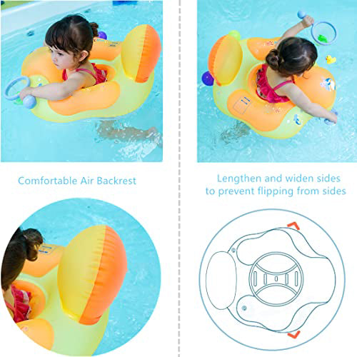 Swim ring baby with awning Swim ring baby with backrest