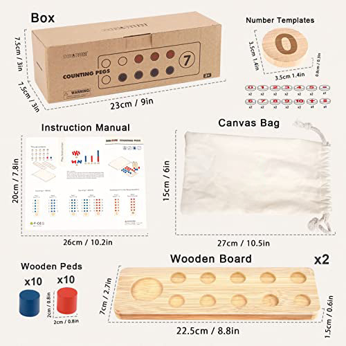 Toys, wooden toys addition and subtraction within 20 with storage bag