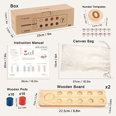Toys, wooden toys addition and subtraction within 20 with storage bag