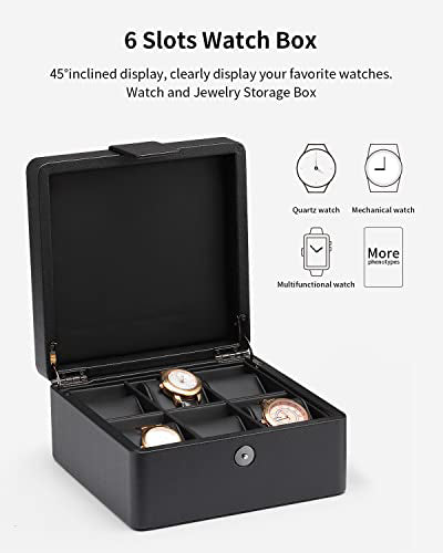 Watch box, 6 watches watch box leather, watch box watch storage, watch box with PU watch cushion, jewelry box