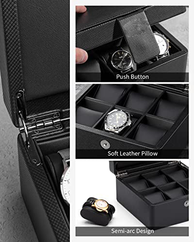 Watch box, 6 watches watch box leather, watch box watch storage, watch box with PU watch cushion, jewelry box