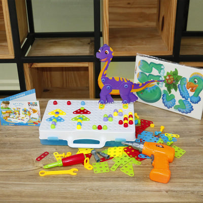 Years toy with drill 3D dinosaur puzzle mosaic