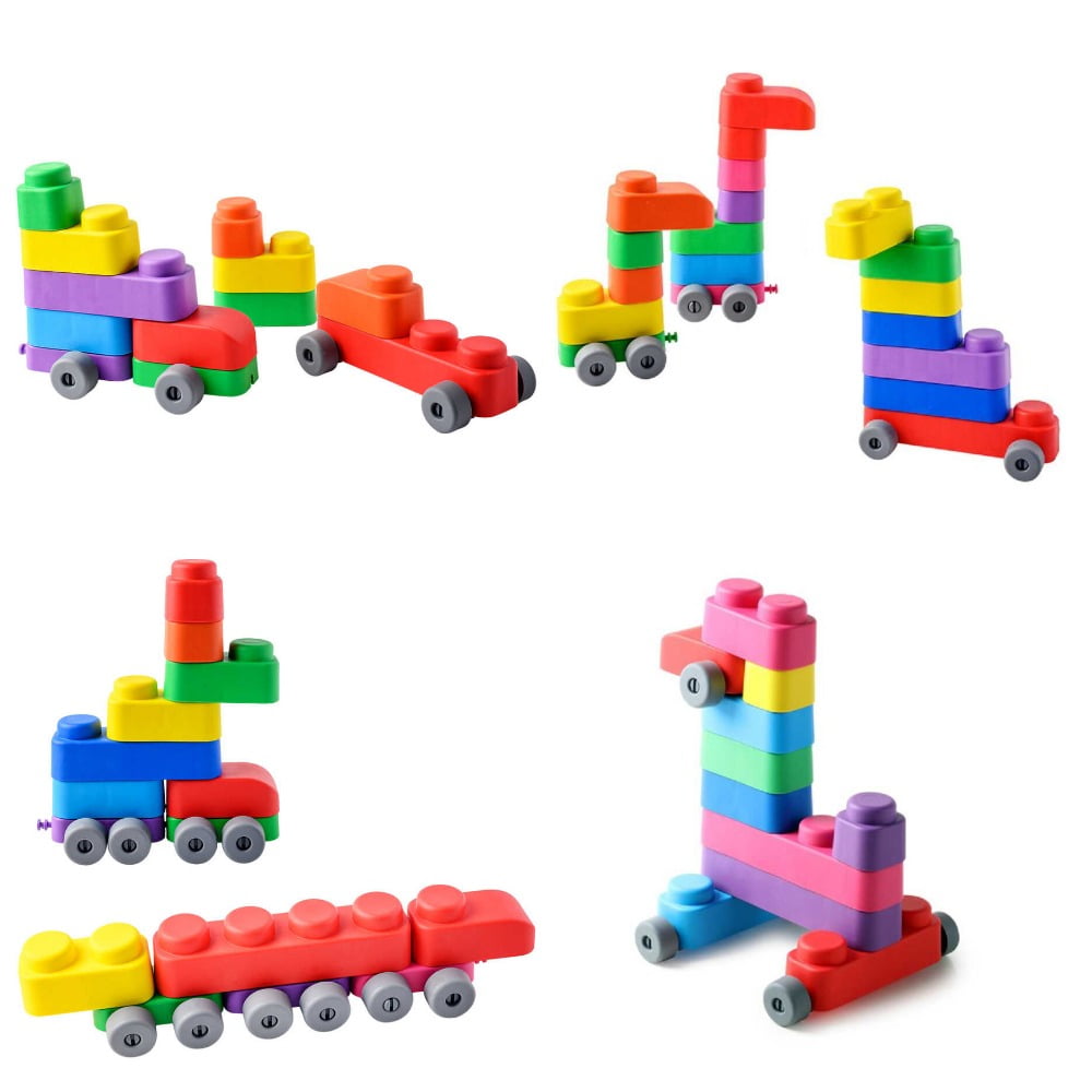 Soft Blocks and Wheels multicolored