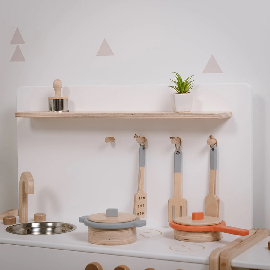 Wooden toy kitchen white