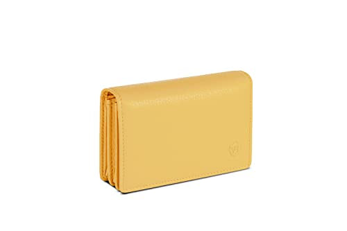 Business card case leather with RFID protection - space for 50 business cards - 6 compartments - business card cases