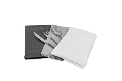 6 pleasantly soft cloth napkins white I 100% sustainable organic cotton