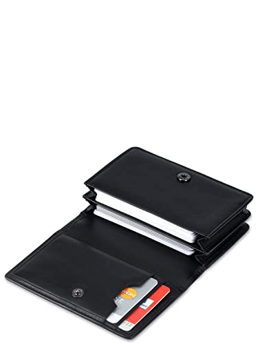 Business card case leather with RFID protection - space for 50 business cards - 6 compartments - business card cases