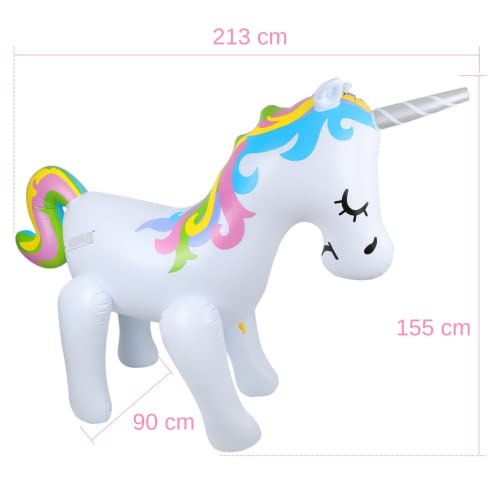 Inflatable Unicorn Sprinkler Water Toy for Kids Outdoor Summer Yard and Outdoor Playing