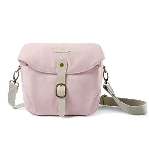 Sac pour appareil photo SLR, sac photo sac à bandoulière pour appareil photo SLR et accessoires (Rose) 