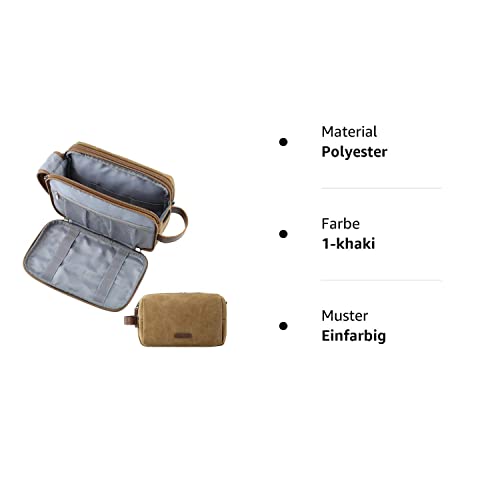 Toilet Bag, Travel Toiletry Bag Cosmetic Bag with Double Zipper Opening, Large Storage Space, 5L