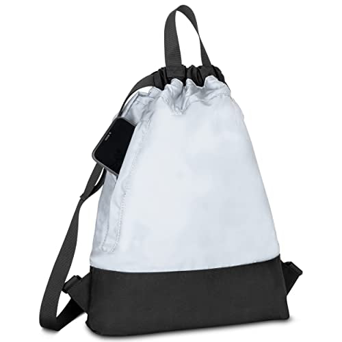 Gym Bag Reflective - No 7 - Backpack for sports and festival - bag backpack small with inside pocket - outside pocket for quick access