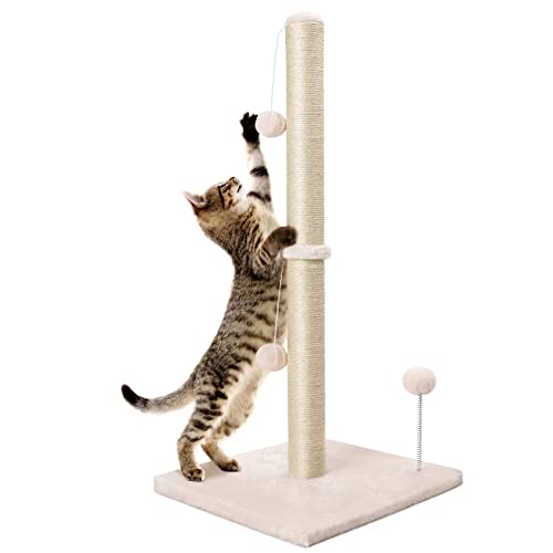 Cat Scratching Post 84cm with Ultimate Natural Sisal Rope Scratching Post for Kittens