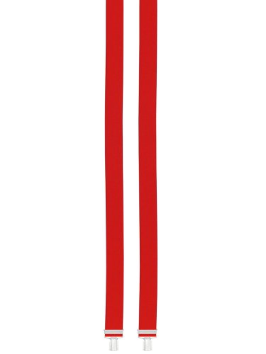 Suspenders Red with 4 Stable Clips - 25mm Wide