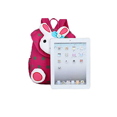 Mignon lapin bébé sac à dos enfants sac à dos pour bébé tout-petits 1-3 ans à la maternelle rose rouge 