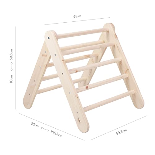 Kletterdreieck Haus mit faltbarem 59x61cm Indoor-Klettergerüst für das Kinderzimmer, Leinen,