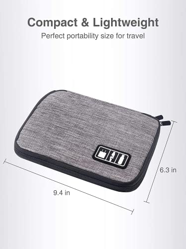 Cable organizer bag, compact cable bag organizer, portable cable organizer travel, cable bag small for charging cable, USB, SD cards, charger, power bank