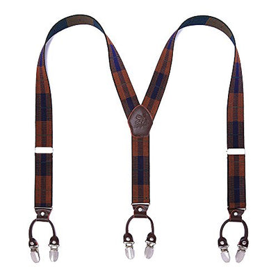 Suspenders 6 Clips Heavy Duty Braces Y Back 20 Colors Durable Elastic Adjustable Braces Strong Metal Clips Suspenders