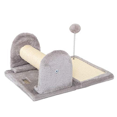 Small scratching post climbing tree scratching board scratching mat with plush and play ball